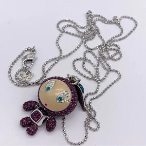 Swarovski Crystal Erika Purple Pave Wings of Fantasy Necklace